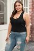 Picture of CURVY GIRL ZIPPER FRONT  RIBBED TANK TOP